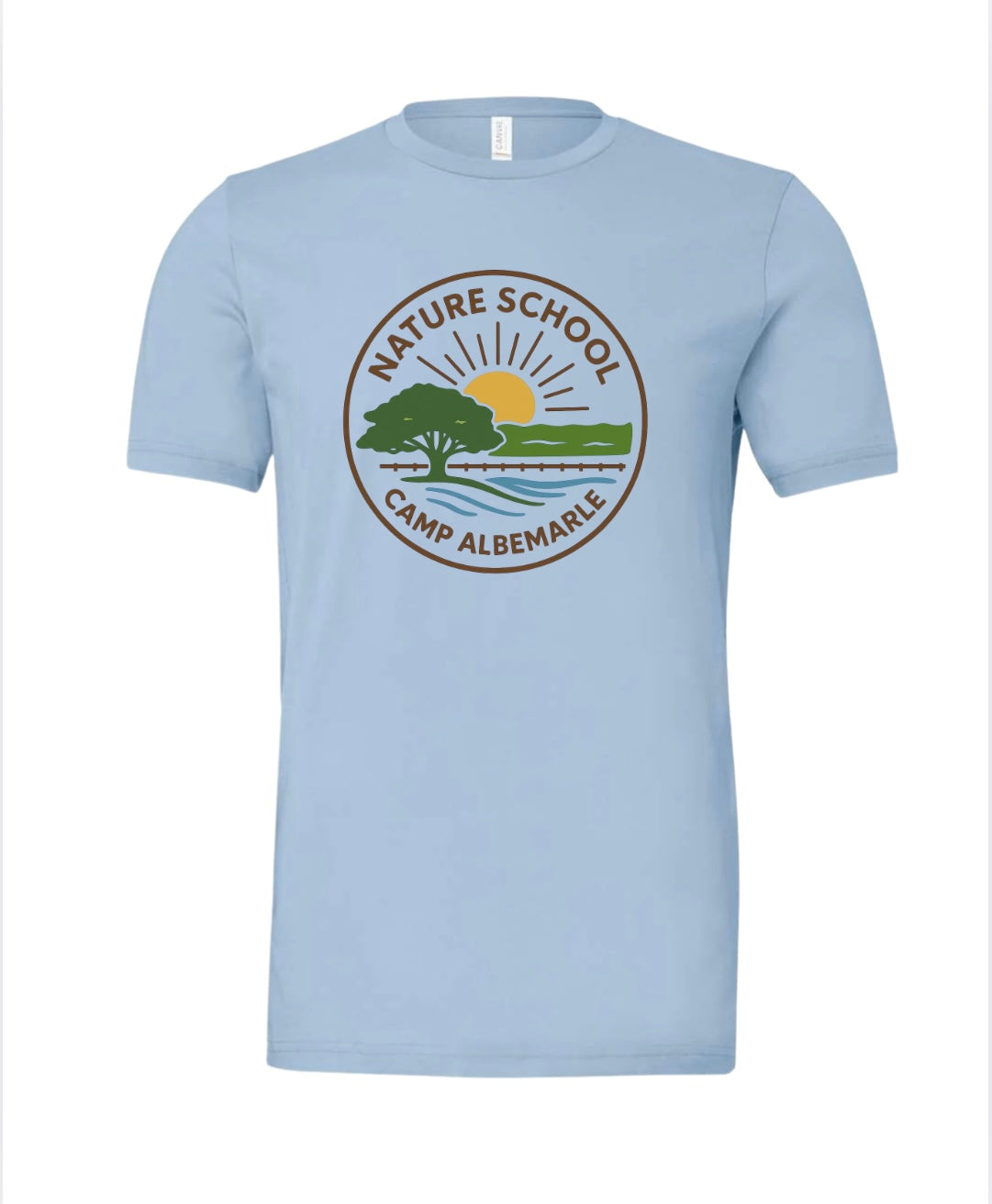 Nature School - Circle Logo T-Shirt - Baby Blue