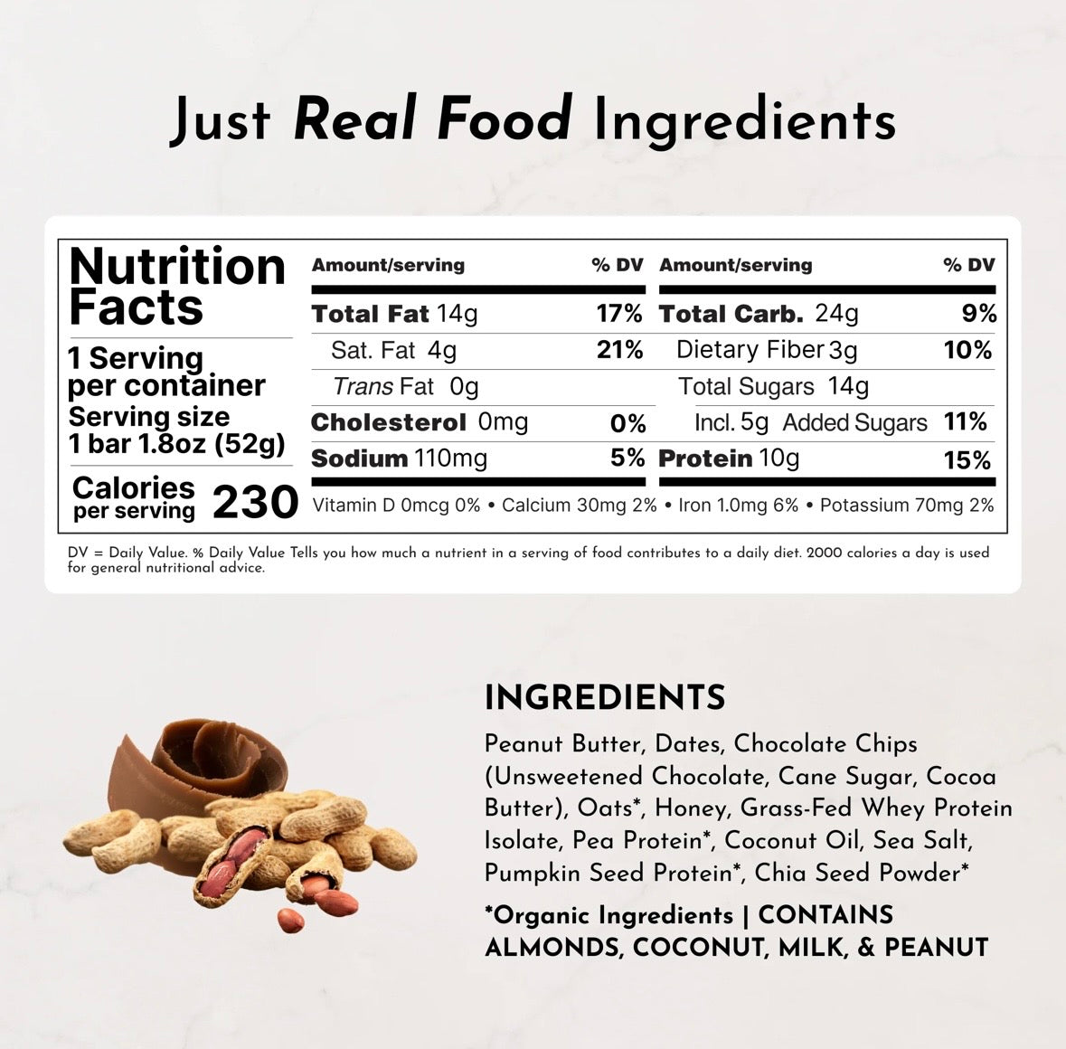 Peanut Butter Chocolate - Protein Snack Bar (Single Bar)