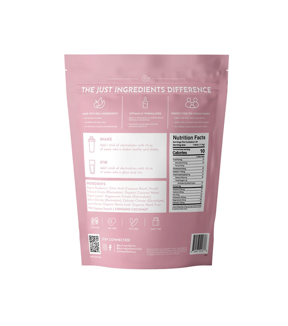 Raspberry Lemonade- Pre-Workout Single Serve Packs (20)