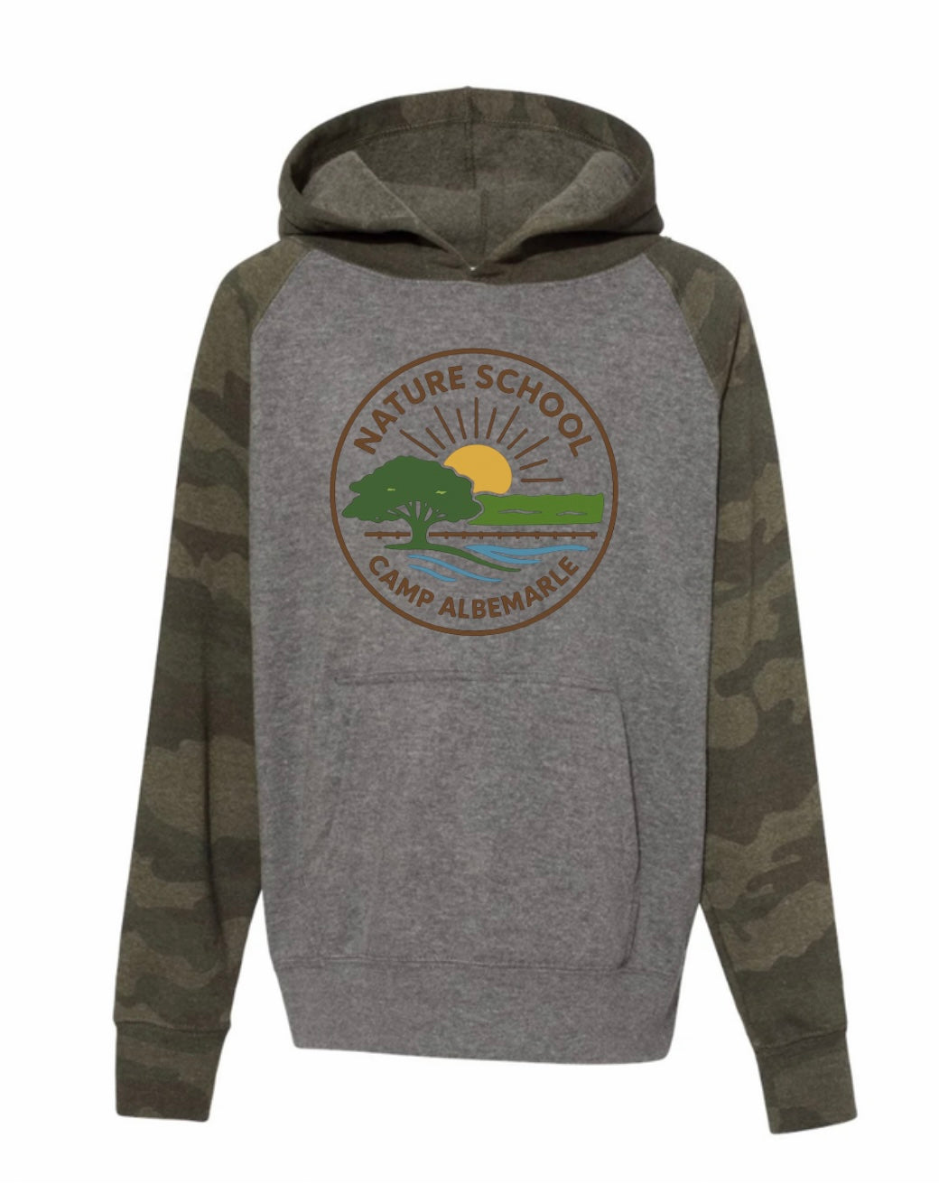 Nature School - Youth Camo Hoodie