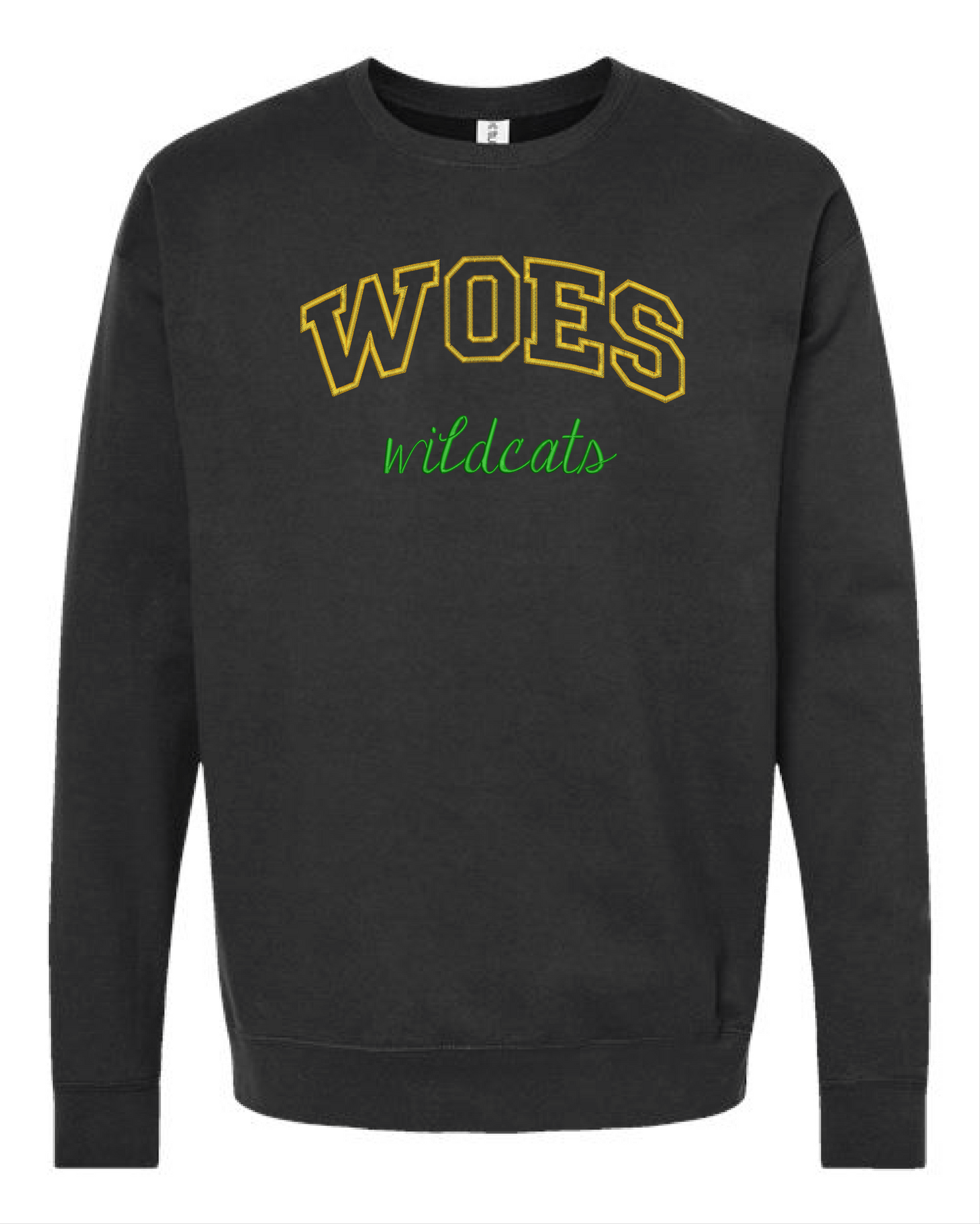 White Oak E - Black Cotton Crewneck