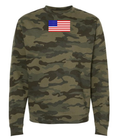 Bogue Elite - Green Camo Crewneck Sweatshirt