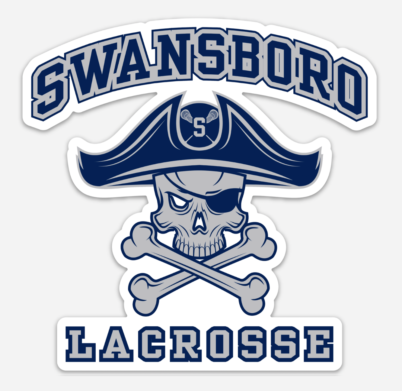 Swansboro Lax - 5in x 5in Car Sticker
