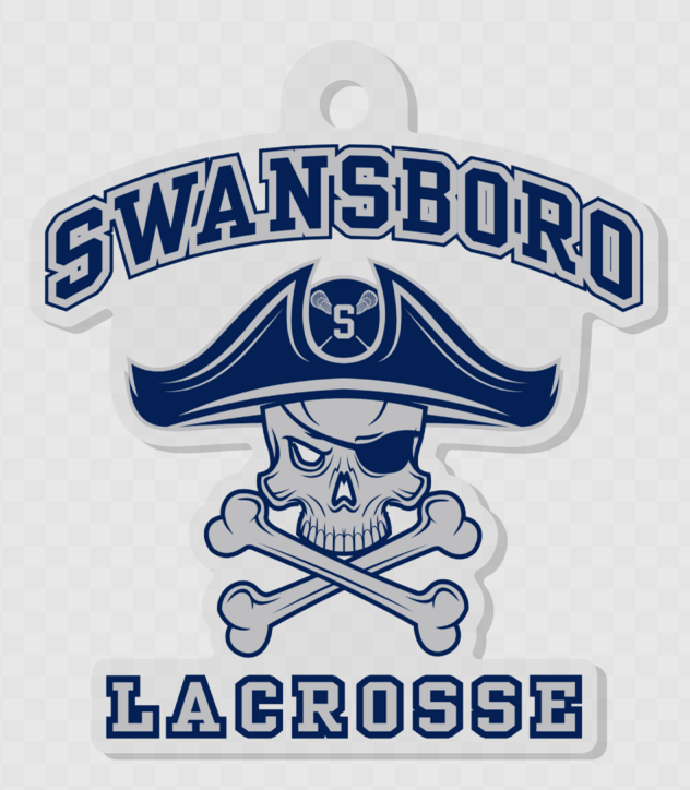 Swansboro Lax - 2in x 2in Key Chain