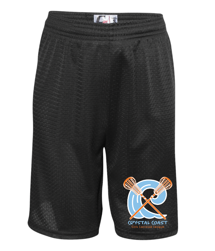 Crystal Coast - Black Mesh Shorts