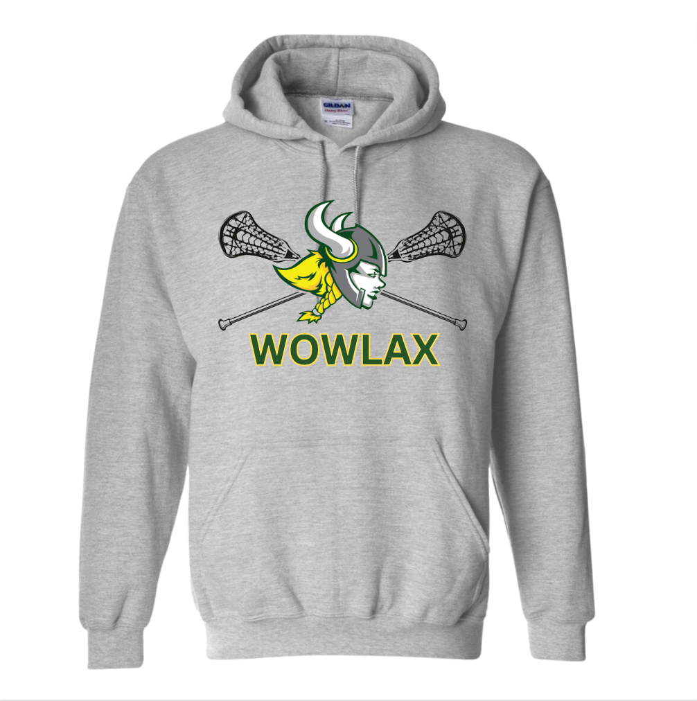 White Oak Lax - Gildan Grey Cotton Hoodie