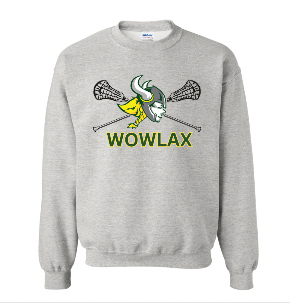 White Oak Lax - Gildan Grey Cotton Crewneck