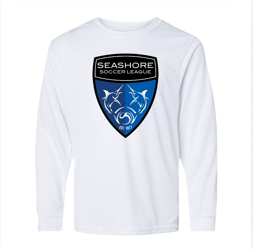 Seashore Soccer - White Cotton Longsleeve