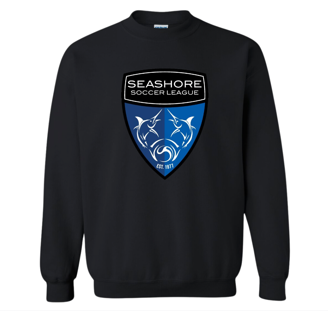 Seashore Soccer - Black Cotton Crewneck