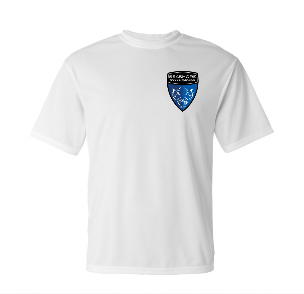 Seashore Soccer - Performance Short Sleeve White