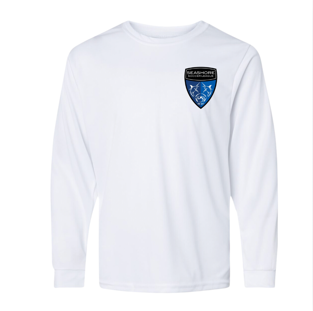 Seashore Soccer - Performance Long Sleeve White