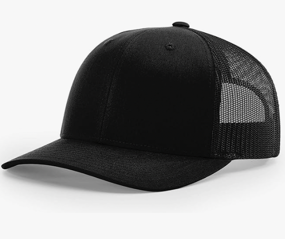 Seashore Soccer - Richardson Black Cursive Hat