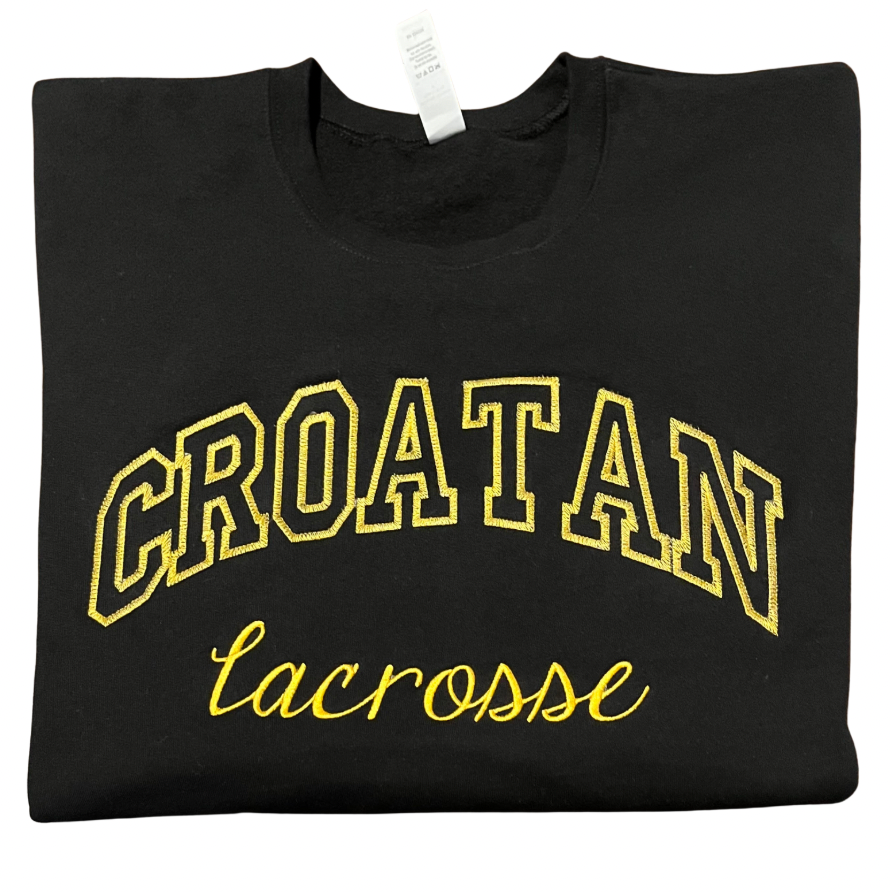 Croatan - Black Cotton Crewneck (Sport Only)