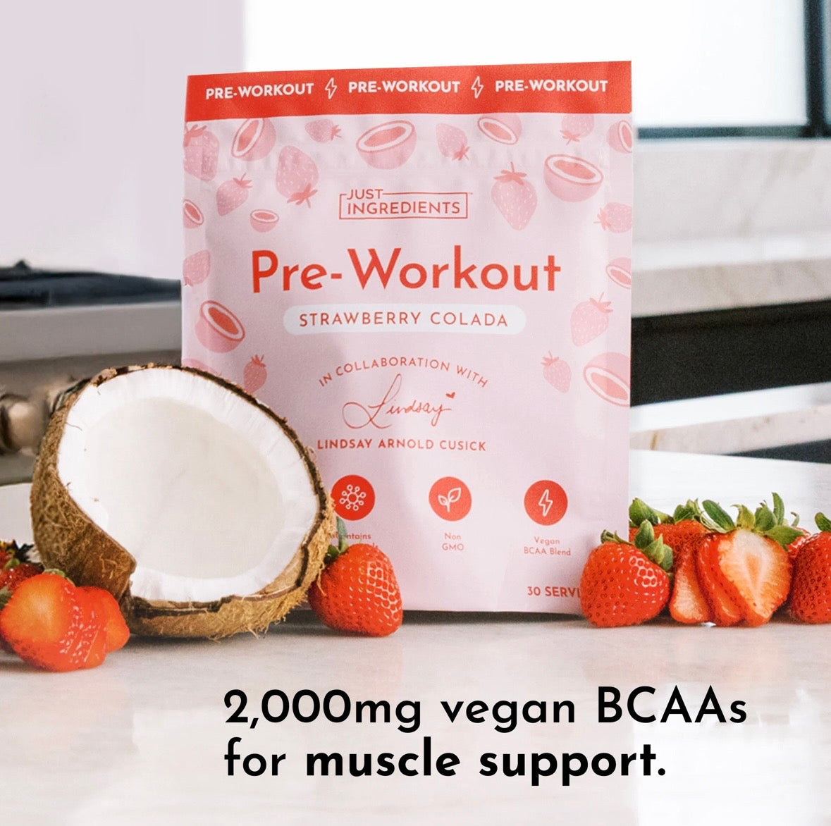 Strawberry Colada - Pre-Workout (by Lindsay Arnold)