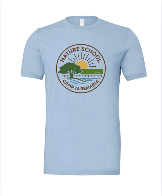 Nature School - Circle Logo T-Shirt - Baby Blue