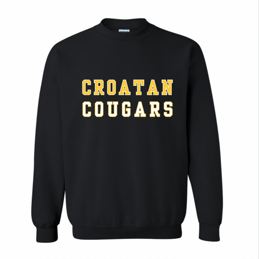 Croatan - Black Cotton Crewneck