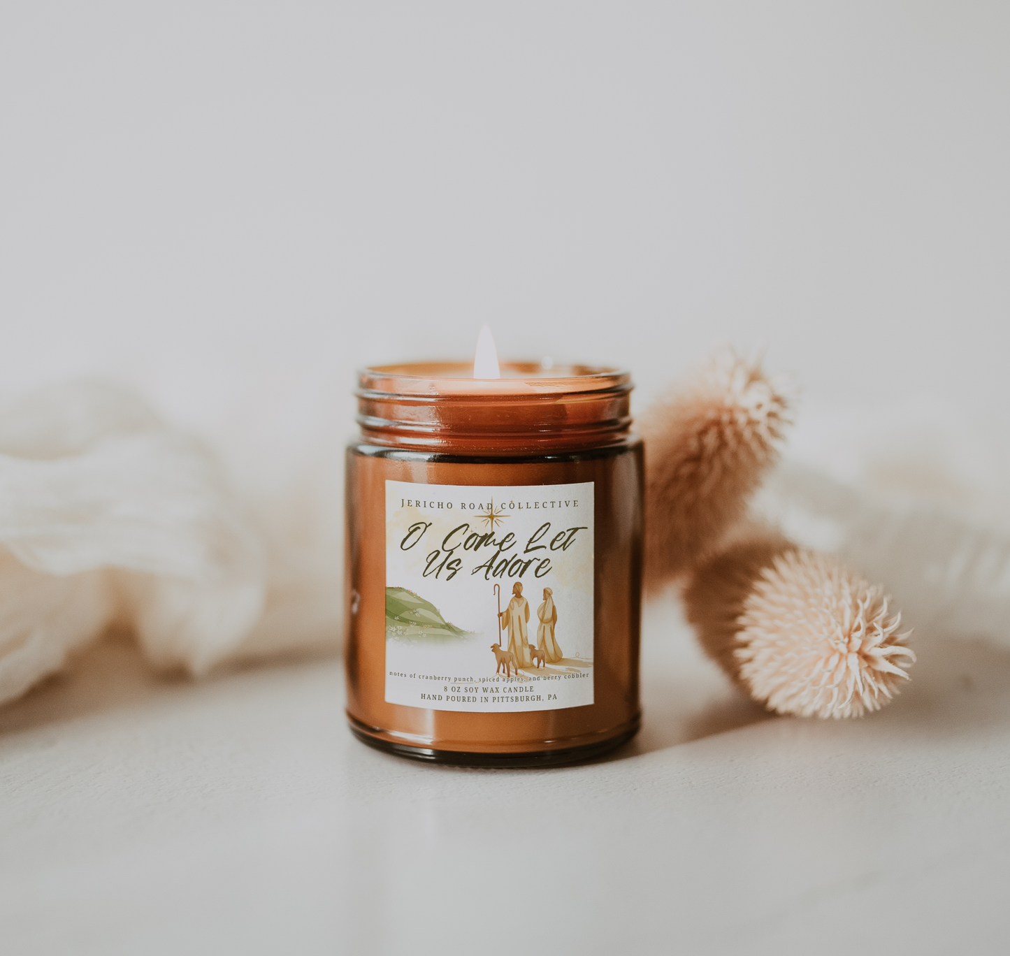 O Come Let Us Adore Soy Wax Candle