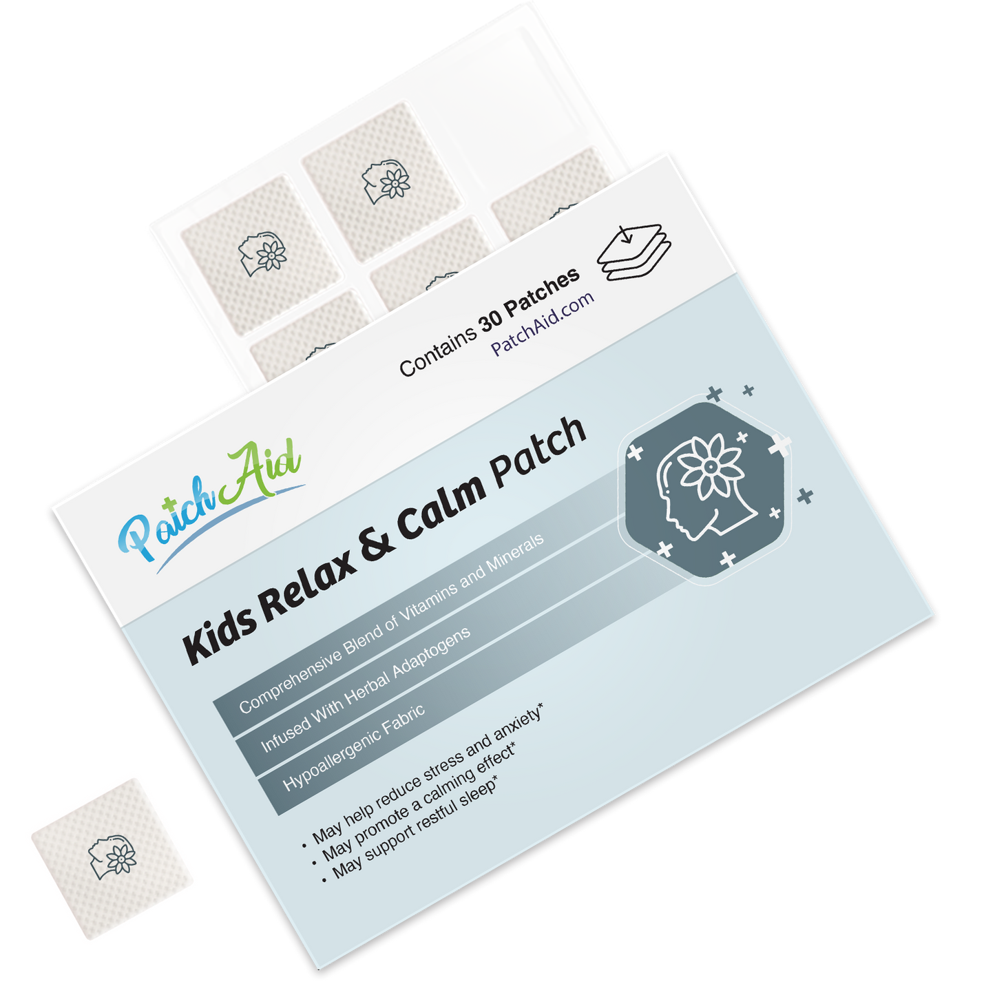 Kids Relax & Calm Patch - Natural Stress Relief & Relaxation: 1-Pack