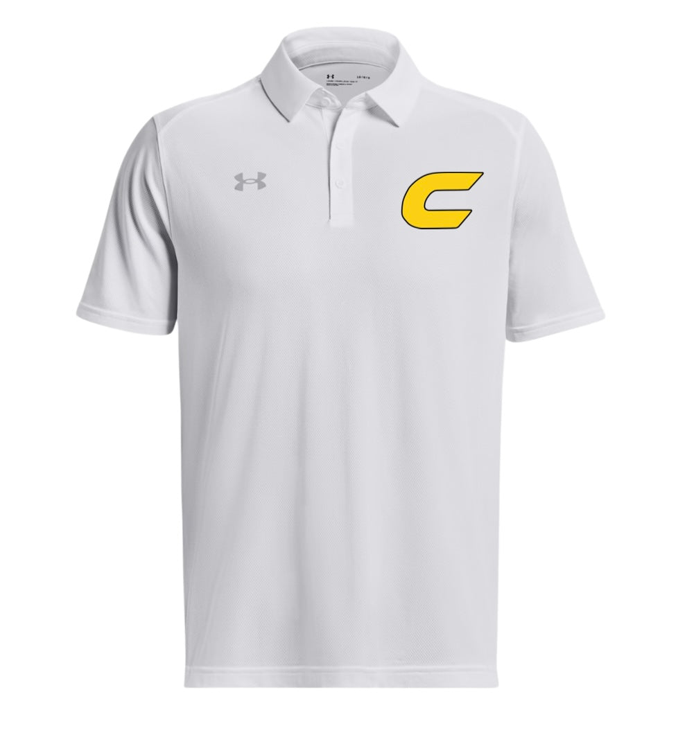 Croatan - UA Men’s Tech Team Polo- White Big C