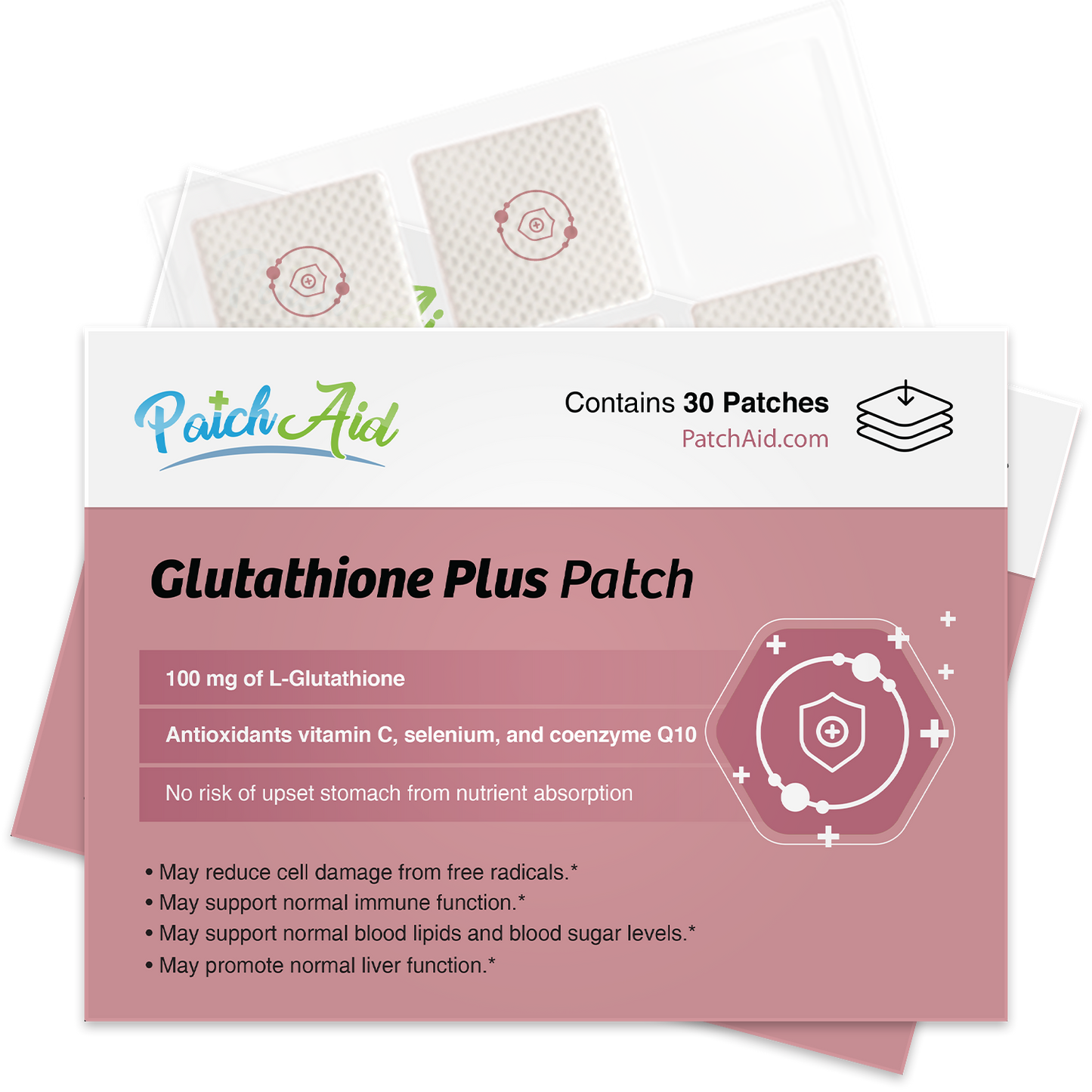 Glutathione Plus Patch - Antioxidant & Detox Support: 1-Pack