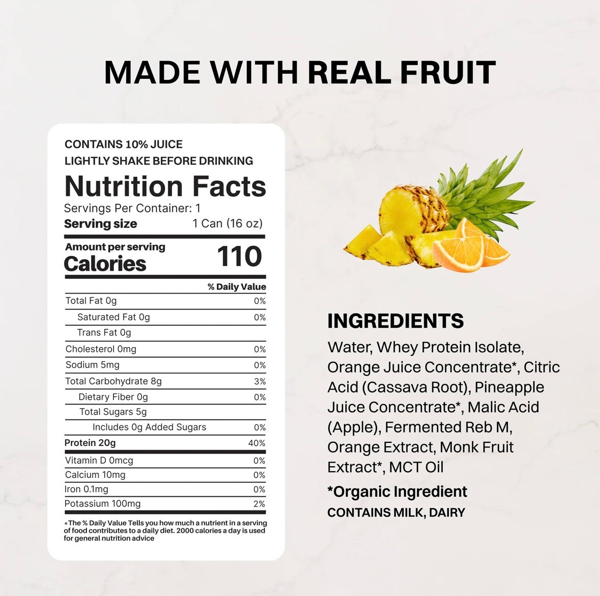 Orange Pineapple - Clear Protein (Single Can)