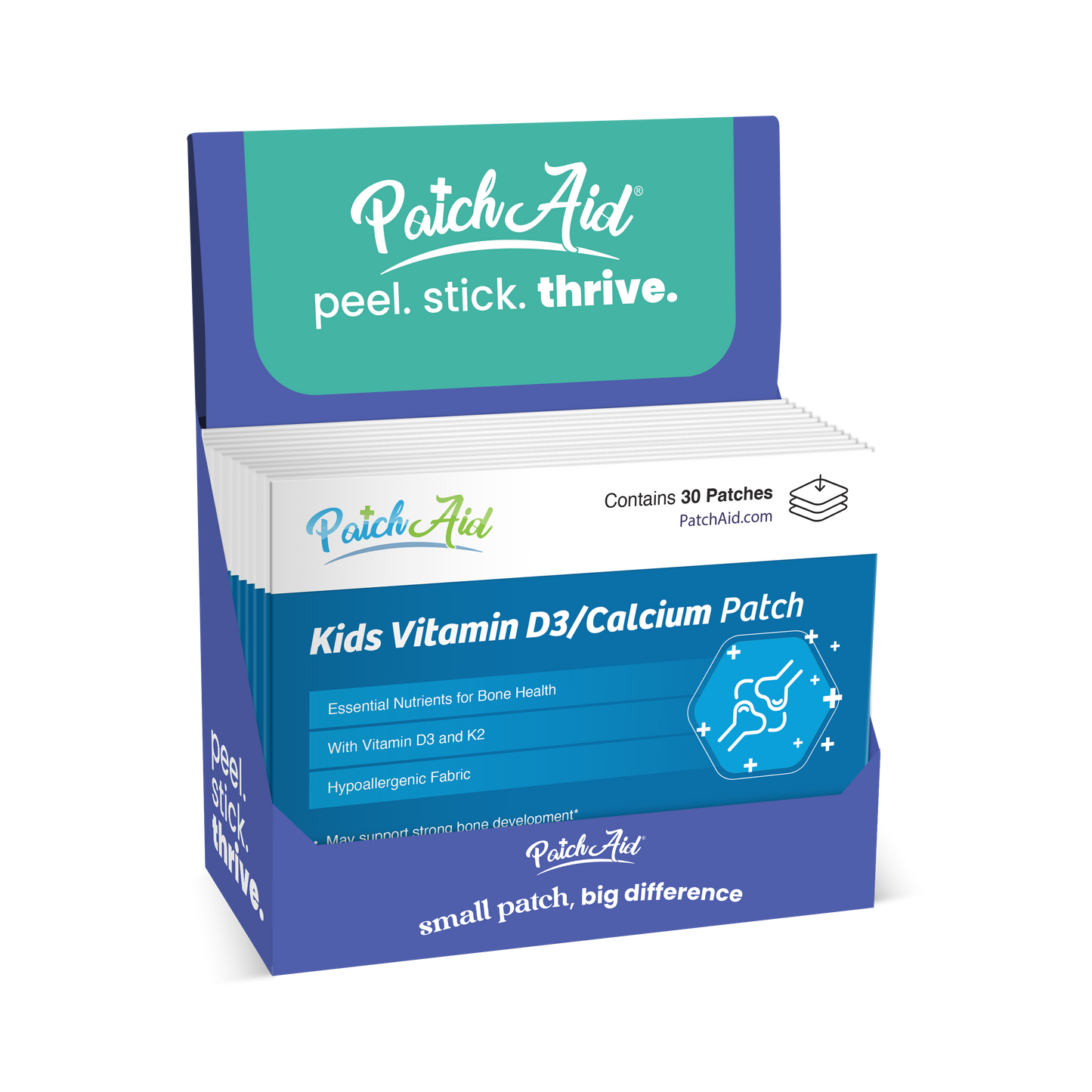 Kids D3/Calcium Patch - Bone Strength & Dental Health: 1-Pack