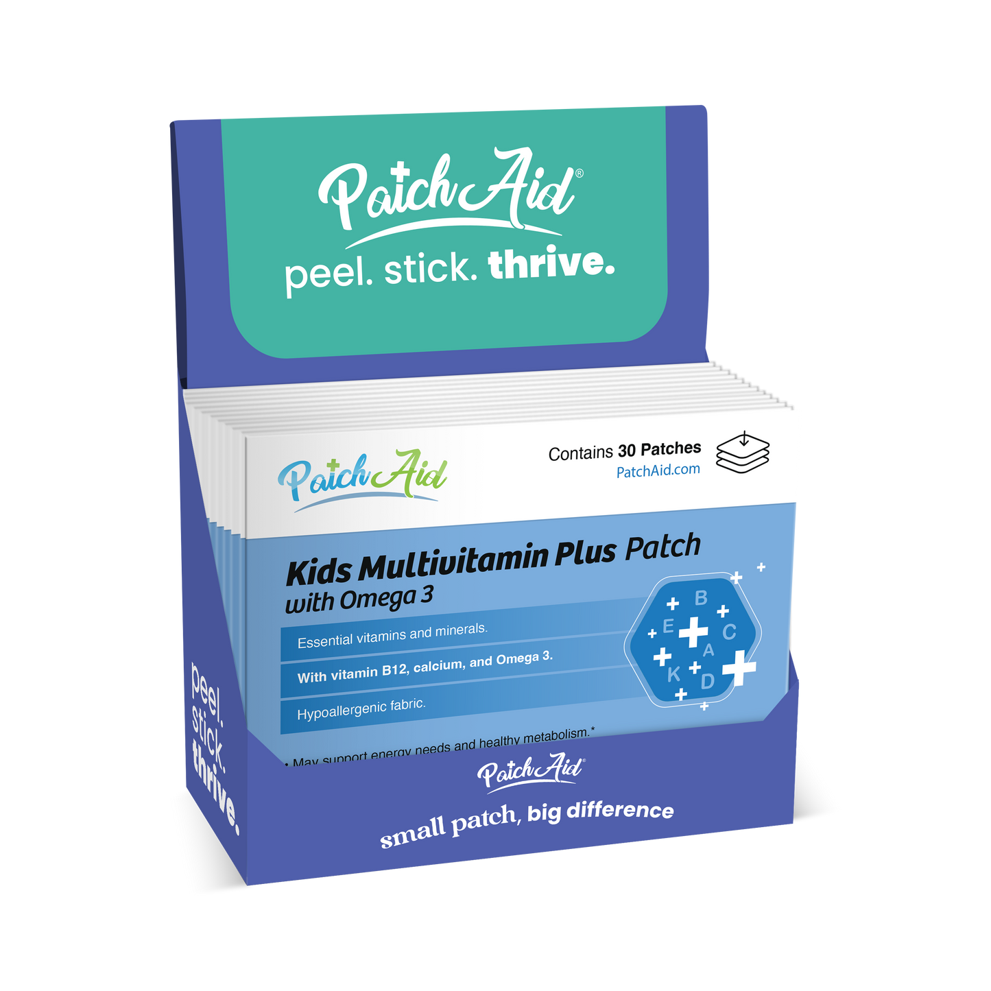 Kids Multivitamin Plus Omega3 Patch - Vitamins & DHA Support: 1-Pack