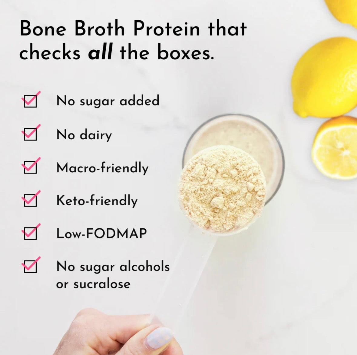 Lemon Cream Bone Broth Protein Powder