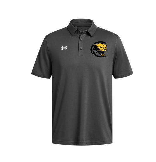 Croatan - UA Men’s Tech Team Polo- Grey Cougar Head