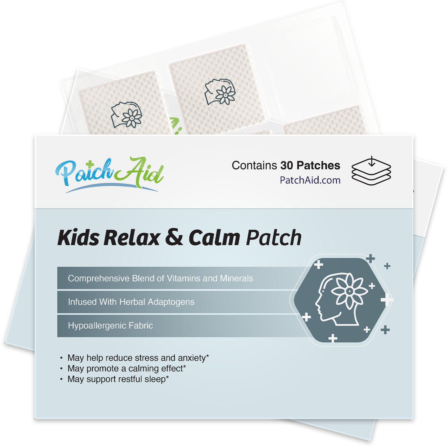 Kids Relax & Calm Patch - Natural Stress Relief & Relaxation: 1-Pack