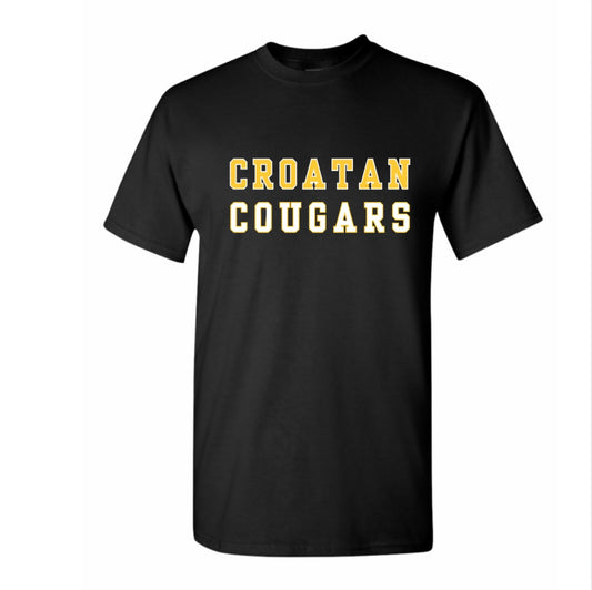 Croatan - Black Cotton T-Shirt