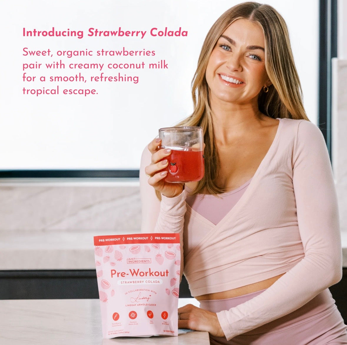 Strawberry Colada - Pre-Workout (by Lindsay Arnold)