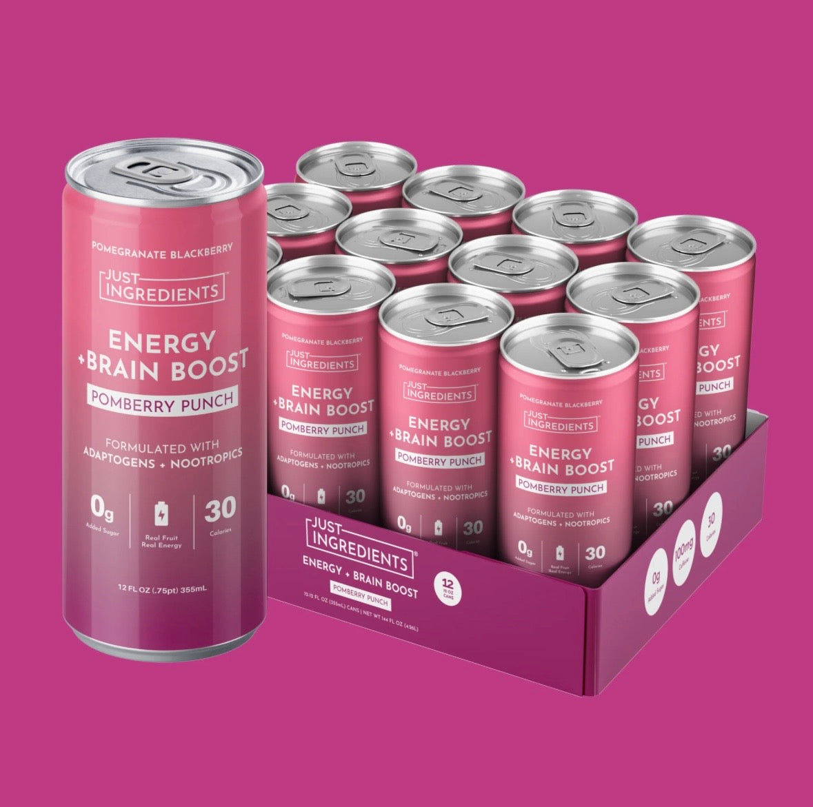 Pomberry Punch Energy + Brain Boost (Single Can)