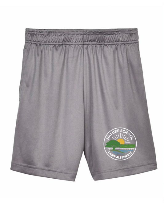 Nature School - Youth Performance Shorts Grey