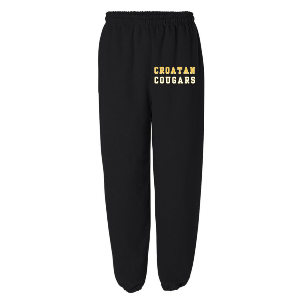 Croatan - Black Cotton Sweatpants