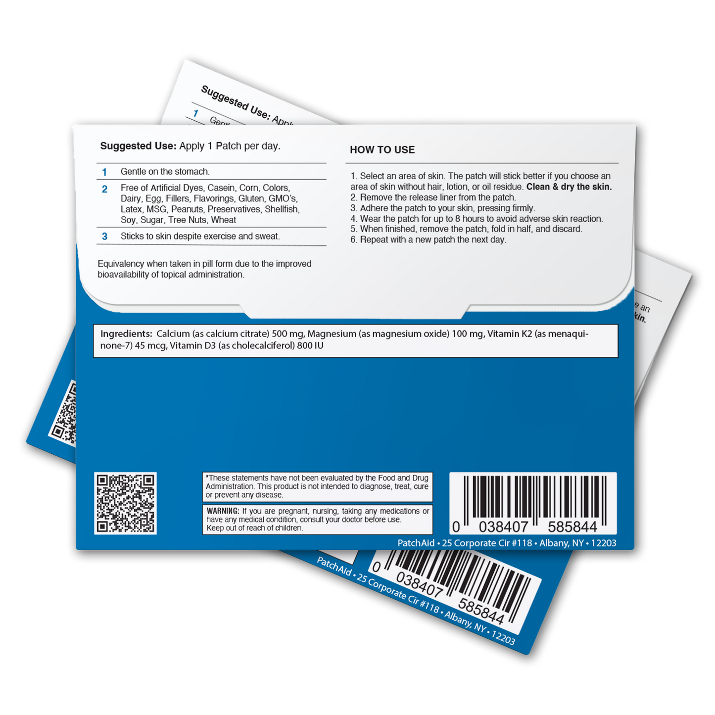 Kids D3/Calcium Patch - Bone Strength & Dental Health: 1-Pack