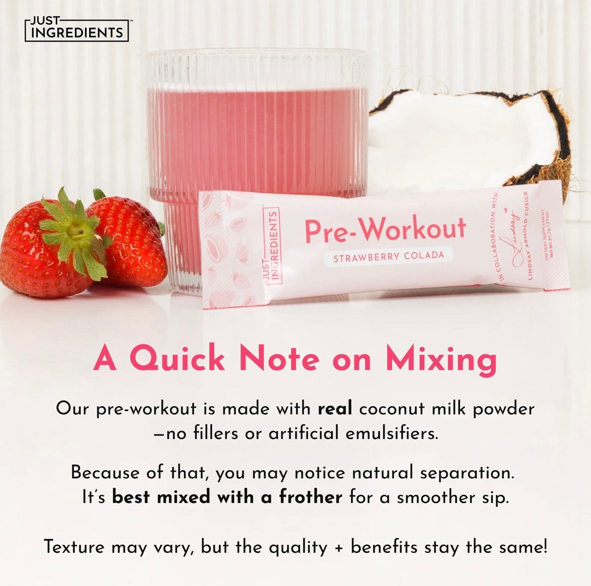 Strawberry Colada - Pre-Workout (by Lindsay Arnold)