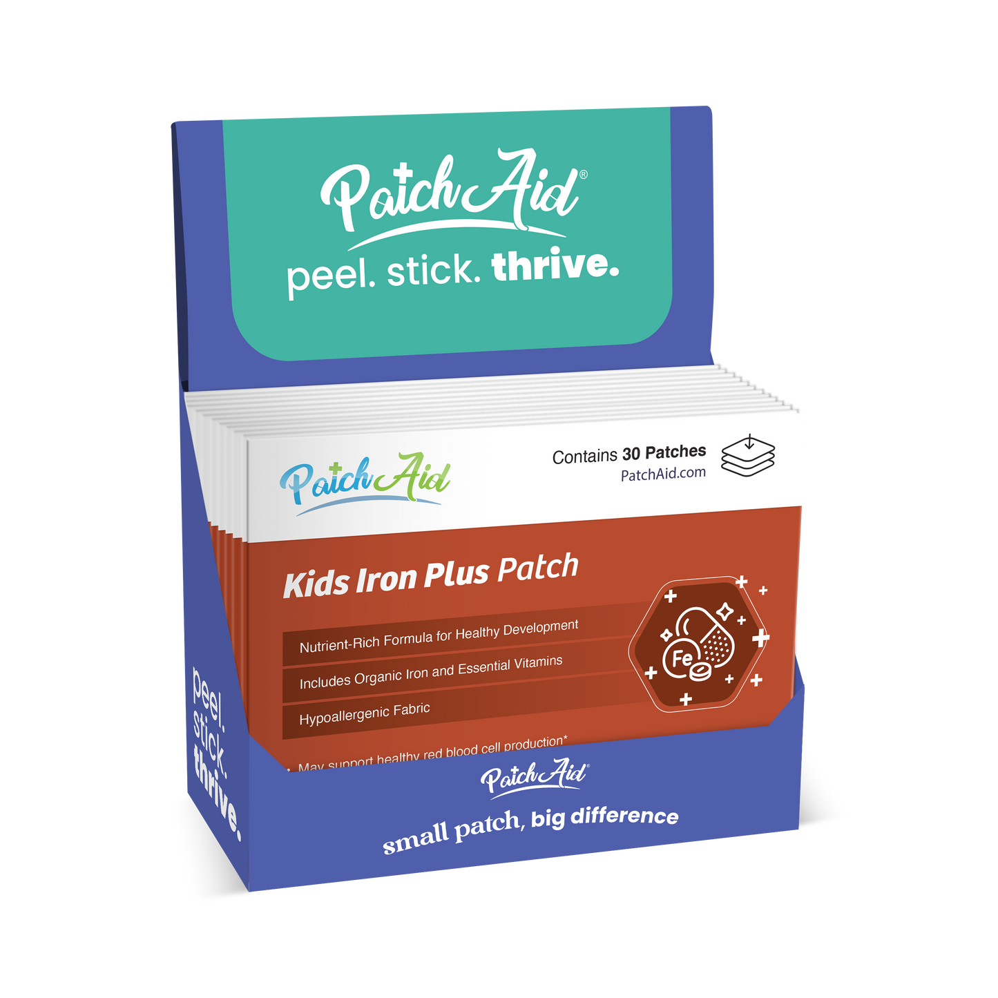 Kids Iron Plus Patch - Organic Iron for Growth & Development: 1-Pack