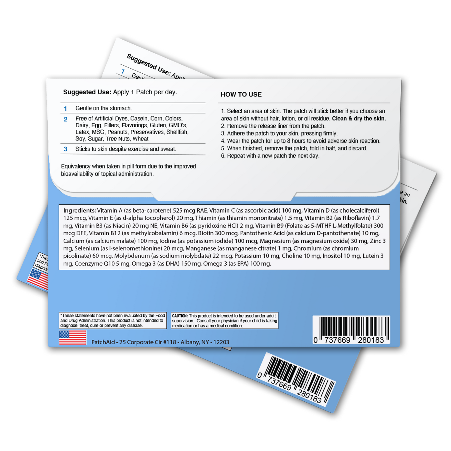 Kids Multivitamin Plus Omega3 Patch - Vitamins & DHA Support: 1-Pack