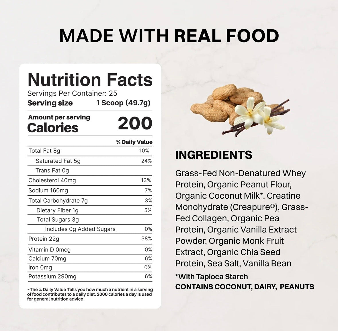 Vanilla Peanut Butter - Protein + Creatine