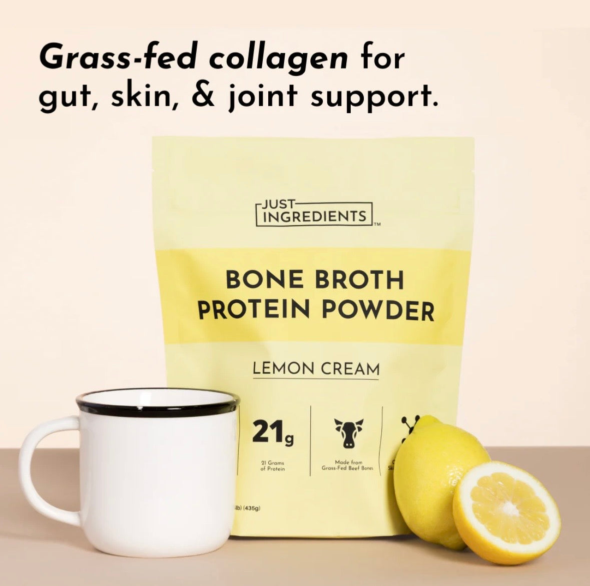 Lemon Cream Bone Broth Protein Powder