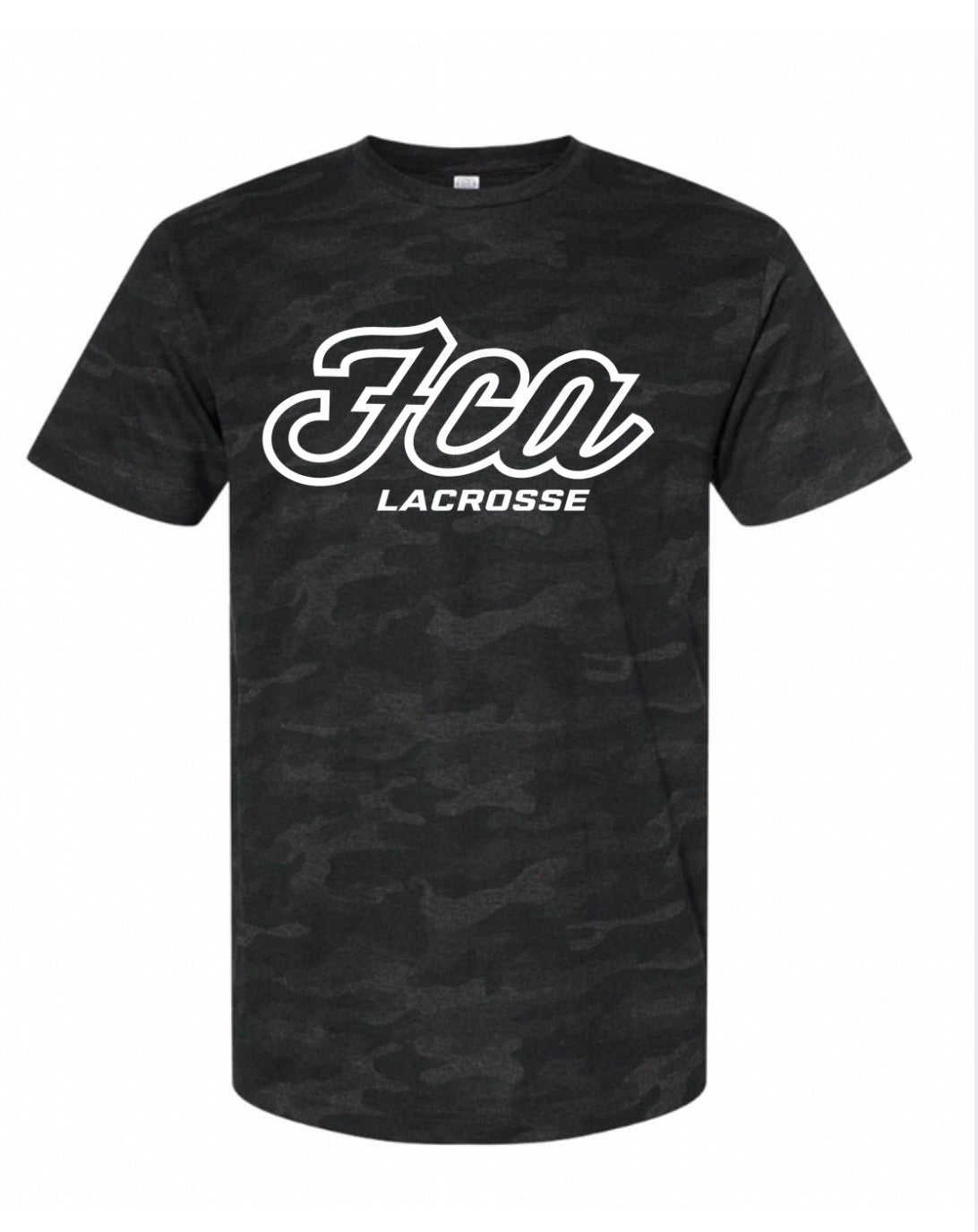 FCA Lax- Black Cotton Camo T-Shirt