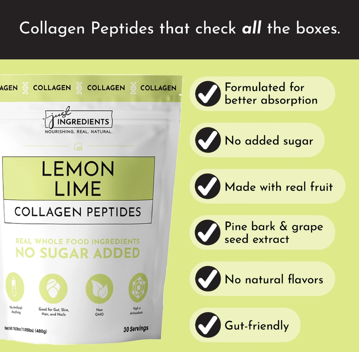 Collagen Peptides - Lemon Lime