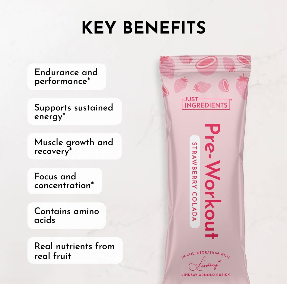 Strawberry Colada - Pre-Workout Stick (by Lindsay Arnold)