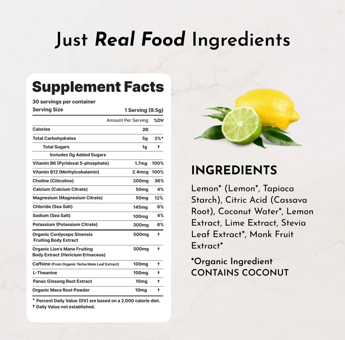 Lemon Lime - Brain + Energy Boost & Electrolytes