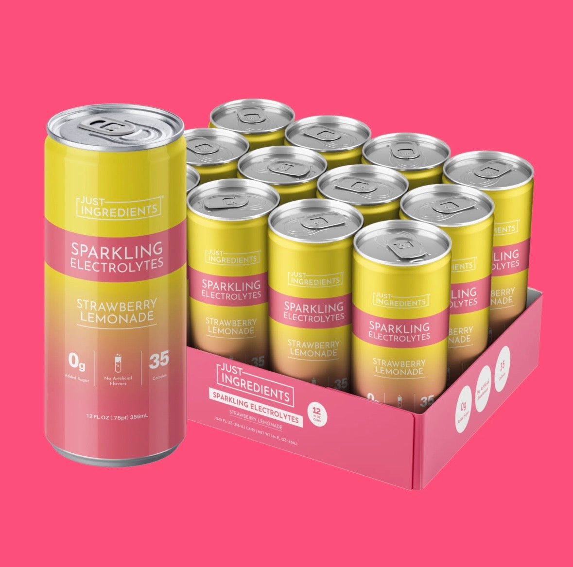 Strawberry Lemonade Sparkling Electrolytes (Single Can)