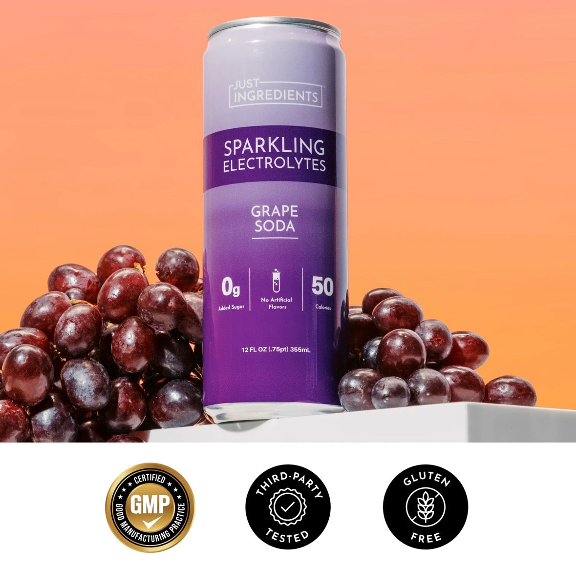 Grape Sparkling Electrolytes (Single Can)