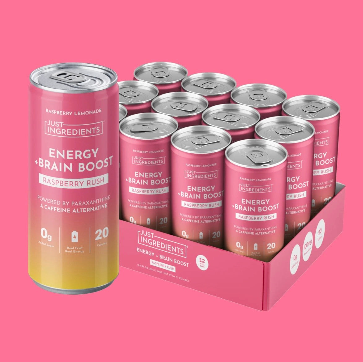 Raspberry Rush Energy + Brain Boost (Single Can)