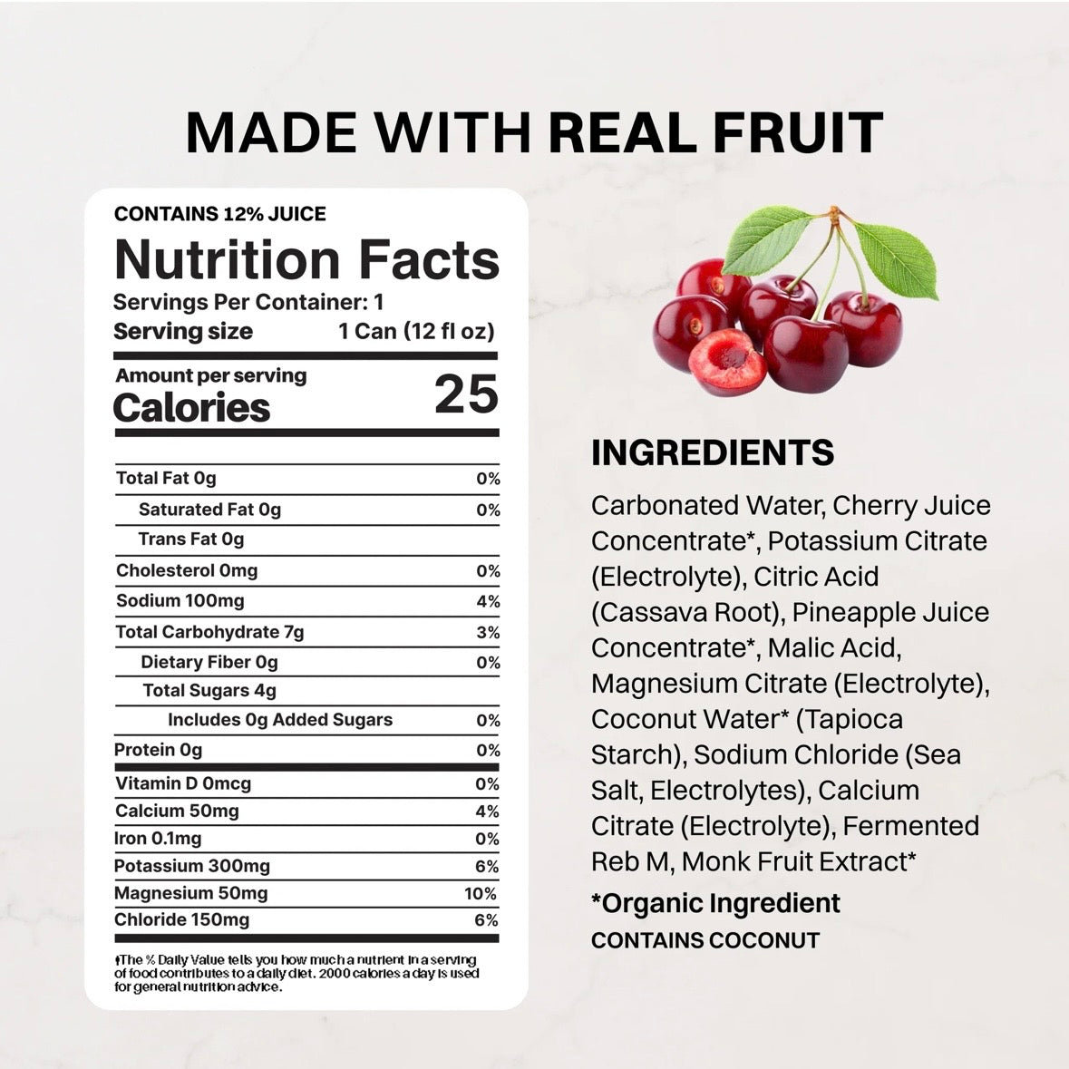 Cherry Punch - Sparkling Electrolytes (Single Can)
