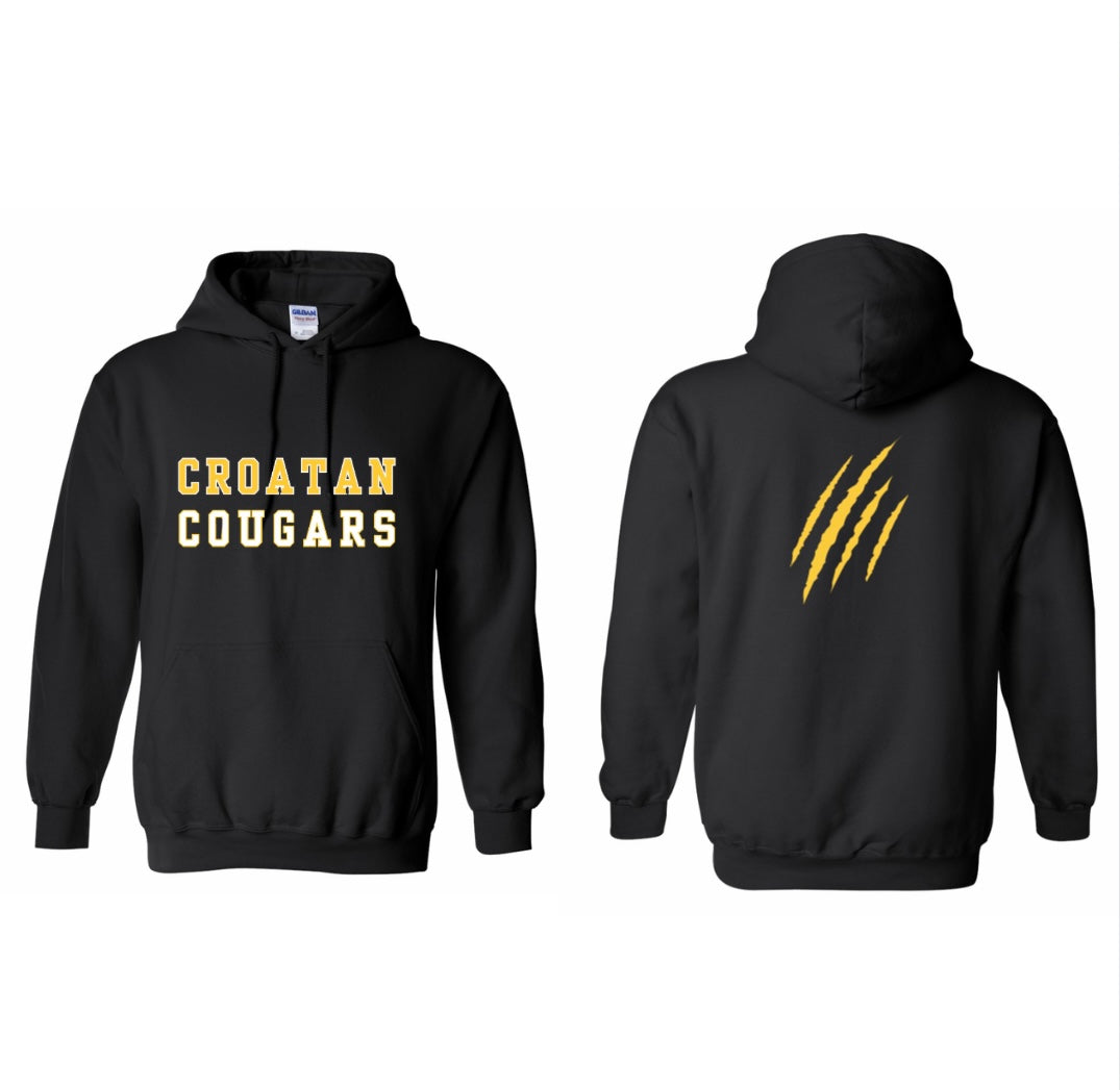 Croatan - Black Cotton Hoodie